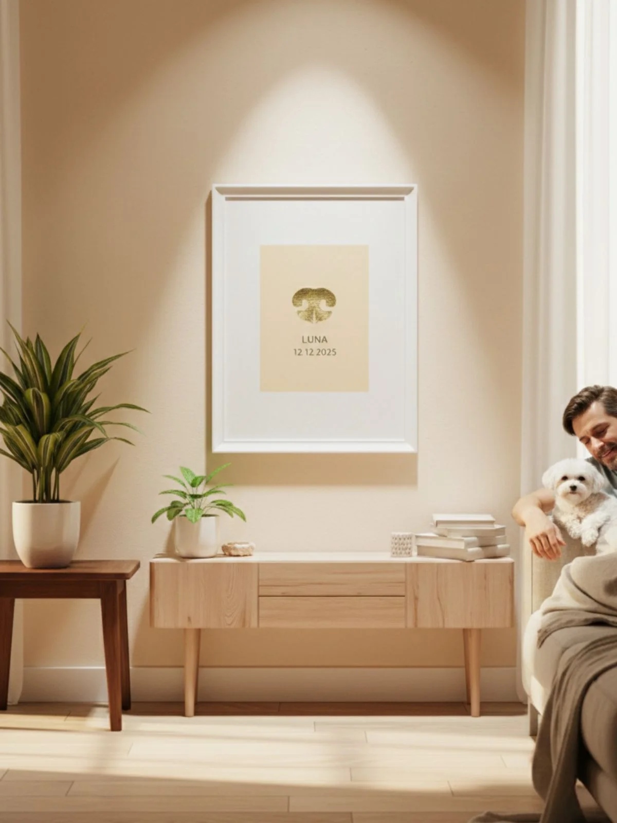 Dog or Cat Nose Print Gold Foiling Acrylic Frame India